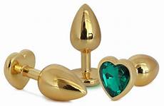 plug heart anal butt toy medium size jeweled insert jewellery crystal shape metal ass stopper sexy shaped toys sex pcs