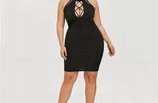 plus dress size sexy club women party summer cut dresses bodycon sleeveless neck mini wipalo robe