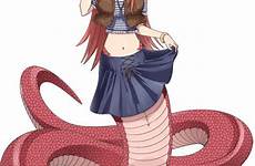 monster snake miia lamia anime musume girl people girls museum characters fu reiji capable world several whole times their size