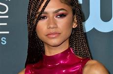 zendaya critics coleman cleavage 25th responds boob haliee pink aznude zendayas braless asks barker hangar hotcelebshome