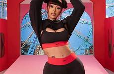 cardi sexy abs reebok her modeling curves 90s full hot wap line collaboration cleavage trademark showcased derriere ample amounts perfectly