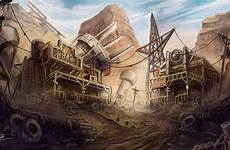 steampunk desert deviantart fantasy anime environment landscapes scenery