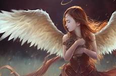 angel wings 4k girl teddy little resolution fantasy wallpaper artwork wallpapers 1440p