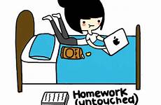 homework gif animated giphy weheartit laptop girl do cartoon doing work help time gifs student kawaii