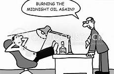 midnight oil burning cartoon funny cartoonstock cartoons comics