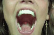 girl gif gifs swallows tongue her animated giphy she