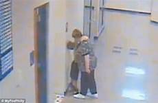 teacher old year caught off boy his head video school grabbing him son back tape kindergarten neck lifting mom appears