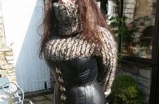sweater knitting bondage catsuit knitwear