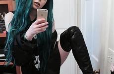 goth emo girls gothic cute instagram girl hot alt punk rachael alternative fae green emily hair beauty boots women dark