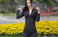 bodysuit spandex asian tights lycra weibo