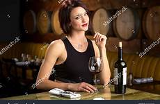 sexy wine dinner woman seductive flirting attractive bottle date shutterstock stock search