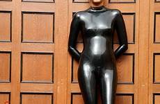latex catsuit tight covered