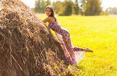 girl farm nude naked beautiful women field stock haystacks dress color royalty dreamstime similar