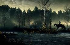 witcher hunt 8k fog horses hry pc forests wallpaperaccess tapeta wallpapertip
