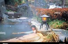 onsen japan hot bath spring women alamy