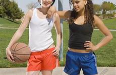 play two teens basketball teen girls bigstock