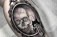 tattoos angelo skeleton parente skull blackwork scranton calf mrink artículo