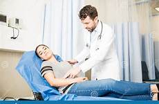 doctor stomach checking woman ache examining preview