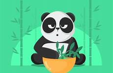 bamboo eat panda gif addict dribbble cute animation highh realized looks really just