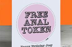anal birthday name token card happy