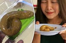 looks poo poop woman eat pudding disgusted thailand dessert crazy her human toilet waste snack but disgusting