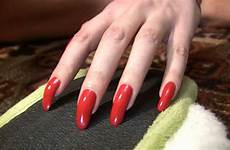 long fingernails red beautiful scratching mix