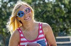 patriotic blonde july model enjoying gorgeous festivities 4th preview environment blue th