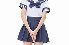 uniform school uniforms blue suit student dark sailor girls skirt japan sets shirt japanese cosplay female shopee jk suits