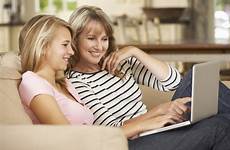 mother daughter teens moms teenage sofa tweens