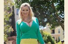 carver jordan boobs big popping cleavage hot gorgeous easter tops green show
