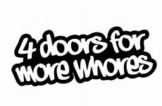 doors whores decal funny car stickers 2cm styling interesting window accessories sticker c9 silver