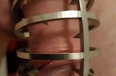 chastity cage spiked locked biting