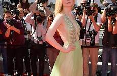 fanning elle cannes sexy sideboob premiere parties talk girls 70th festival film annual bares flash braless dress celebmafia video story