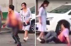 graphic cheating husband video woman her stabbing she wife street stabs him stabbed revenge being stab couple china