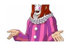 gif simon keyes sprite ace attorney clown confident