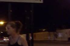 drunk girl car falls sidewalk jv save lamp post jukinmedia