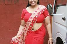 actress hot minu kurian aunty navel big movie huge saree red launch mallu stills below back khan ali mansoor college