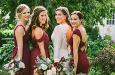 burgundy bridesmaids weddingomania naturally