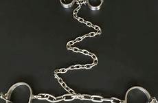 handcuffs steel cuffs leg shackles bdsm stainless bondage irons hand ankle restraints chain fetish sex torture lock games adult