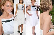 lawrence jennifer dior side boob wardrobe flashes malfunction event white look musical paris dress boldsky fashion embarrassing most ensemble fully