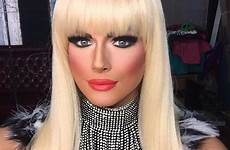 makeup hair heavy blonde big sissy gorgeous chasity marie hypnotic stare barbie eyes make faces look feminine eyebrows choose board