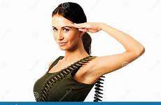 salute woman military gesture making beautiful preview