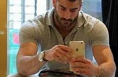 men selfie bulge muscle