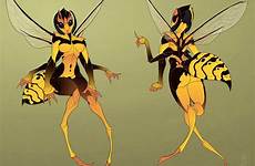 insect honeycomb deviantart anthro fantasy fydbac humanoid monster alien insects character concept wasp furry girl female anthropomorphic cute girls abdomen