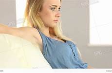 teen blonde couch beautiful relaxing stock footage