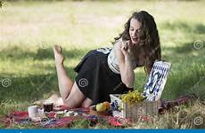 picnic woman sexy having young beautiful lying