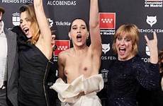 celia freijeiro nude carpet red slip nip feroz goes video awards suffers dress double fall story 7th madrid edition fappening