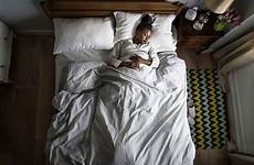 sleeping staying indoors woman bw african american