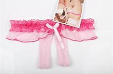 string open panties crotch pearls women underwear thongs 6pcs knickers crotchless ladies sexy