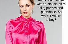 captions blouse sissy blouses lingerie fushia transgender encouragement feminization silk feminized supremacy